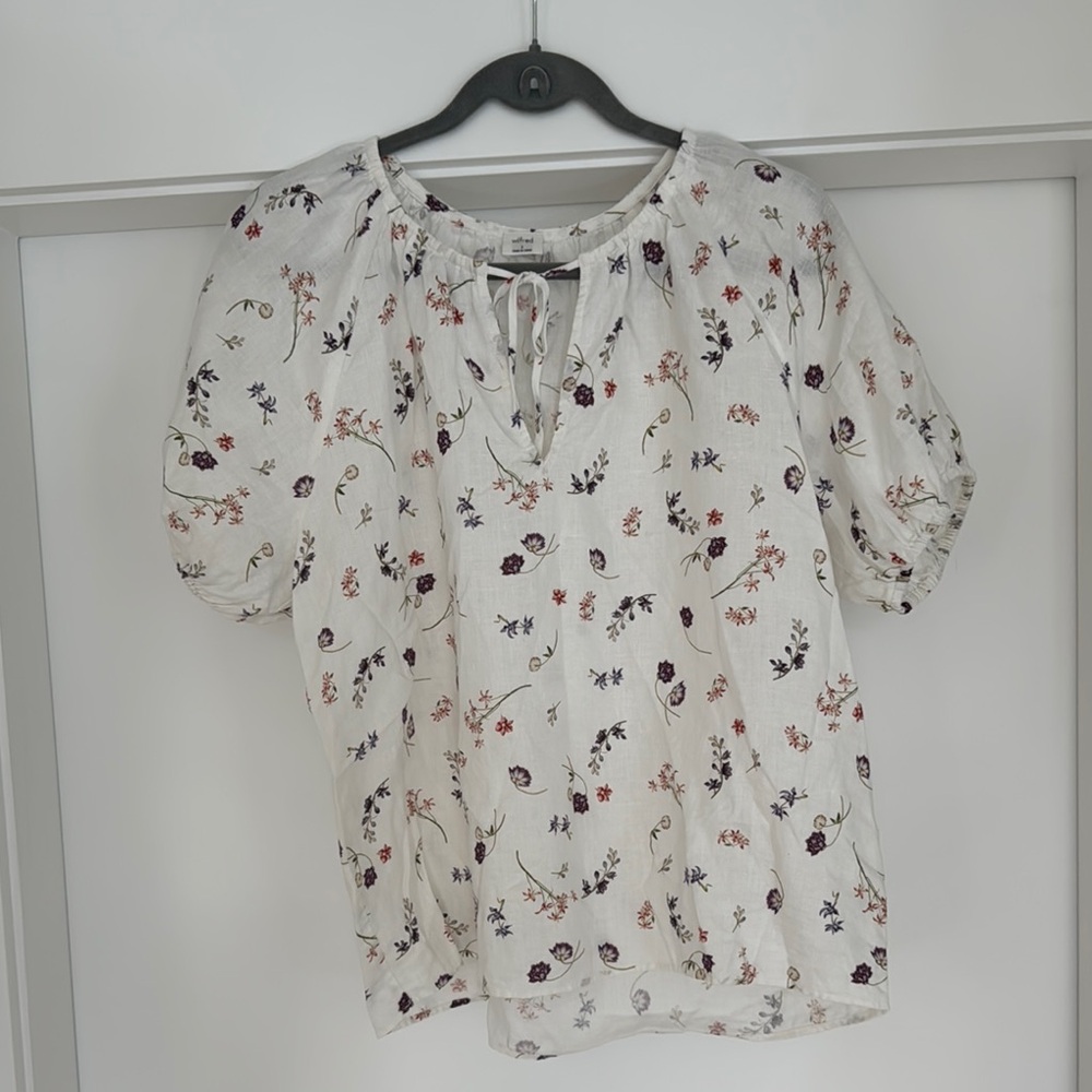 Wilfred Floral Print 100% Organic LinenTop